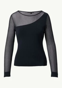 Feinstrickpullover mit Transparenz-Effekt-Comma Sale