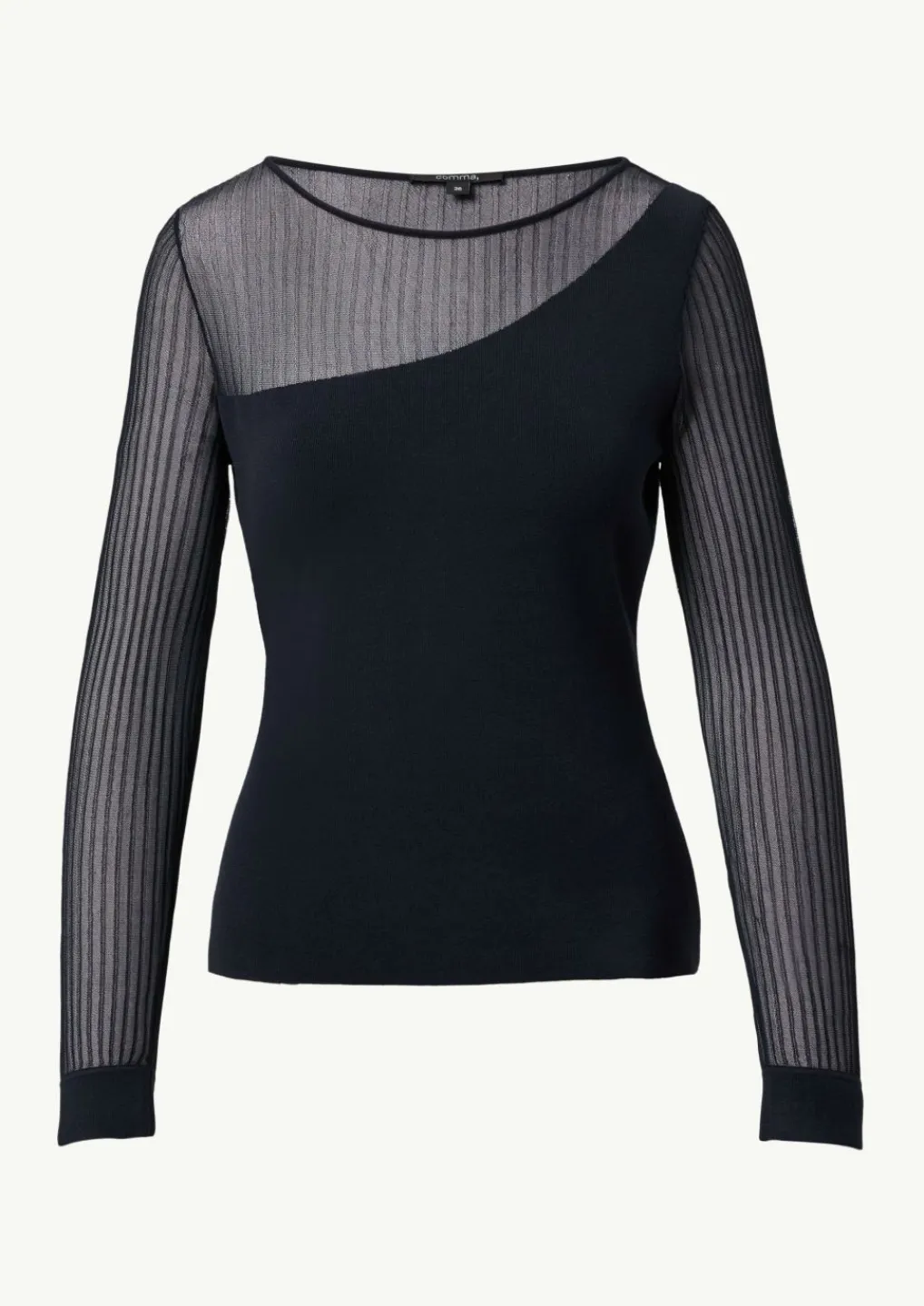 Feinstrickpullover mit Transparenz-Effekt-Comma Sale