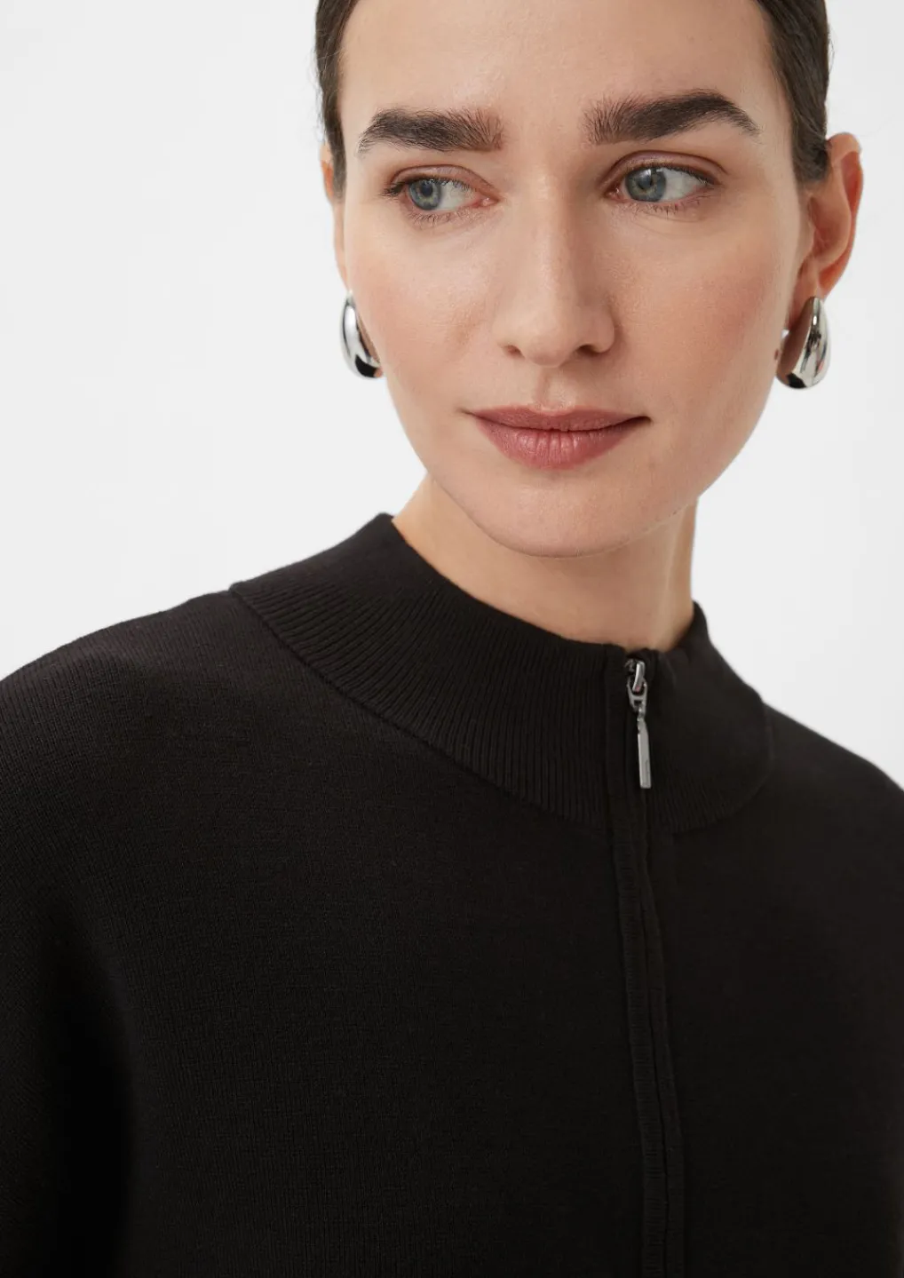 Feinstrickpullover mit Troyer-Kragen-Comma Best
