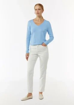Feinstrickpullover mit V-Ausschnitt-Comma Fashion