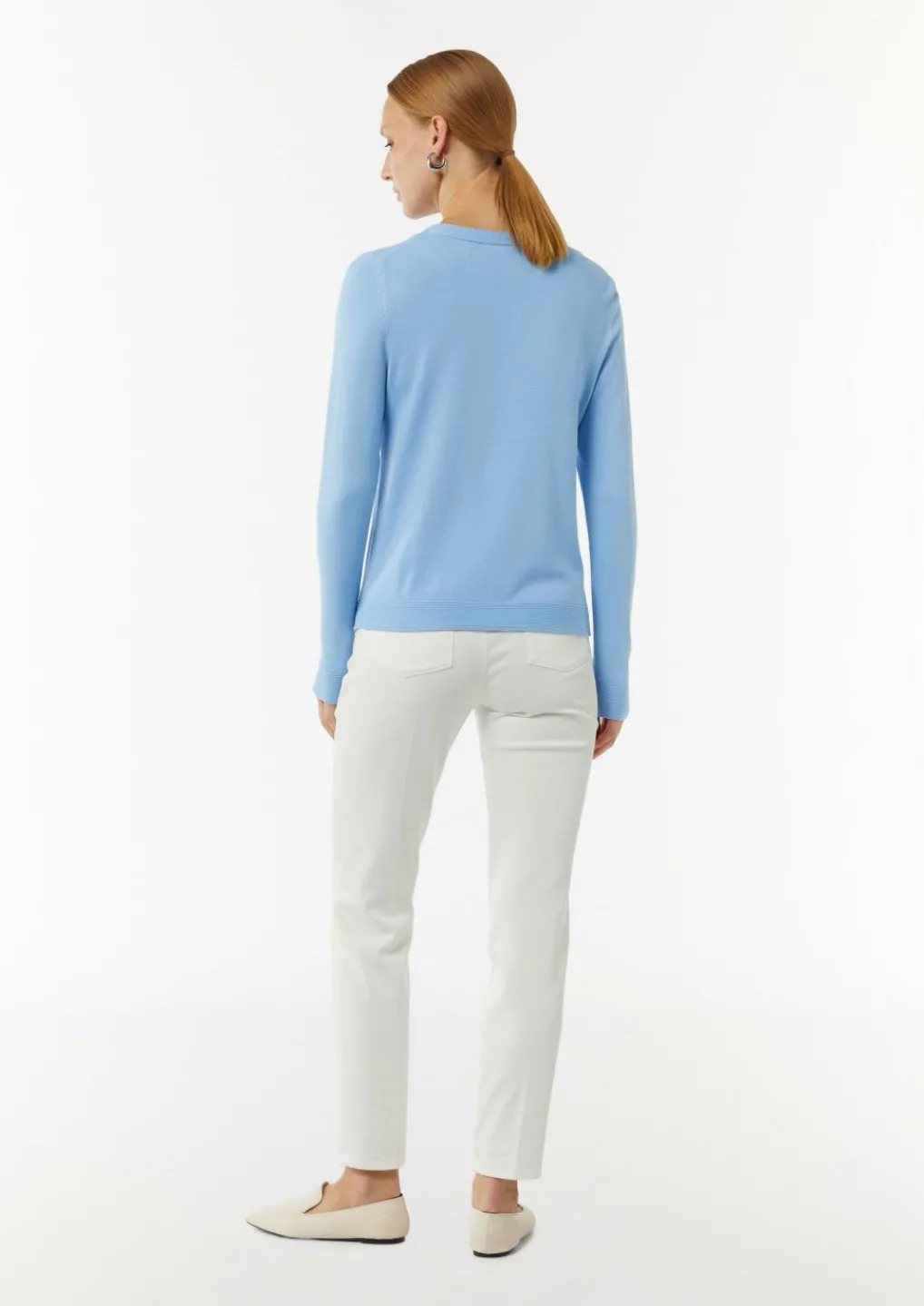 Feinstrickpullover mit V-Ausschnitt-Comma Fashion