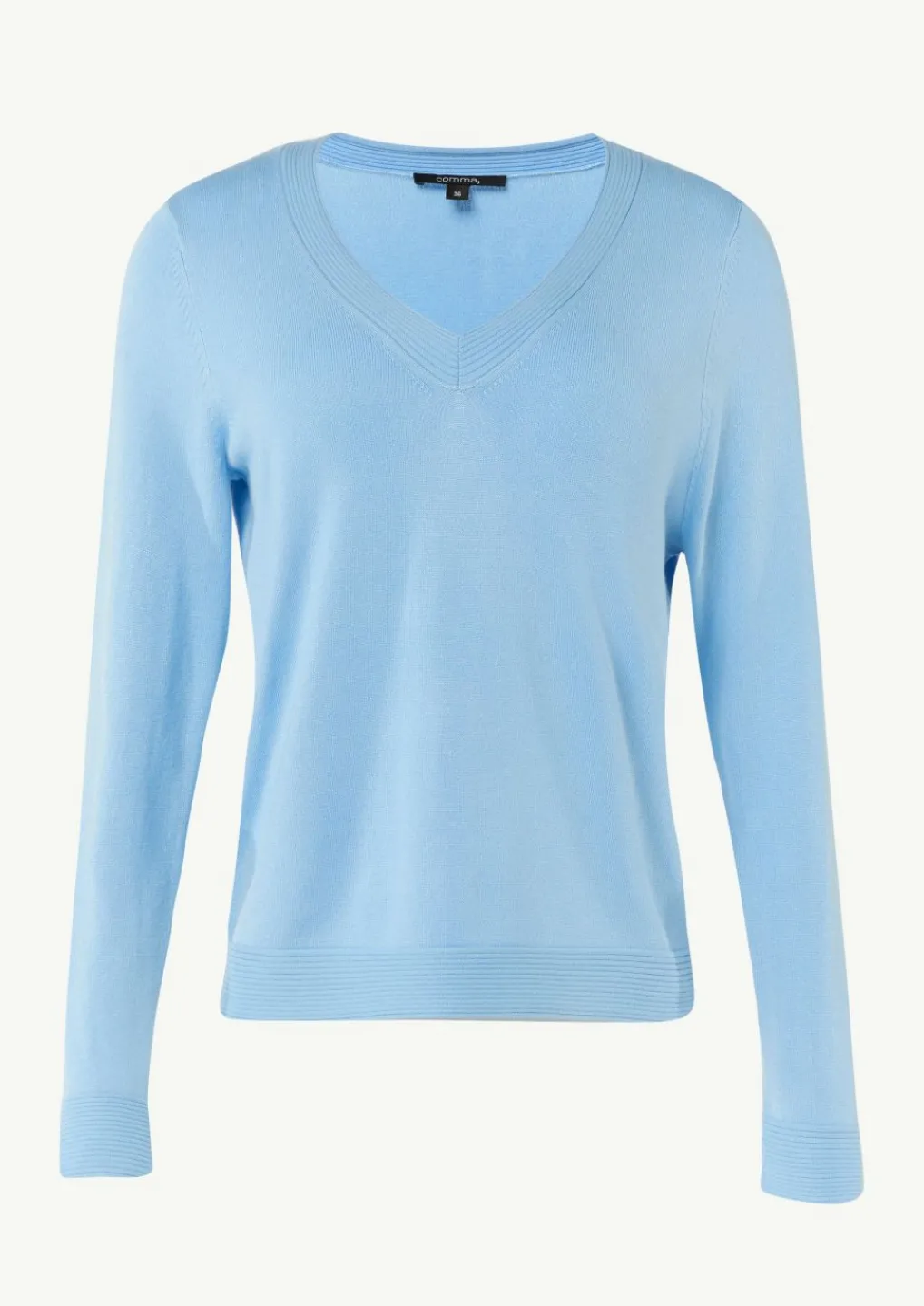 Feinstrickpullover mit V-Ausschnitt-Comma Fashion