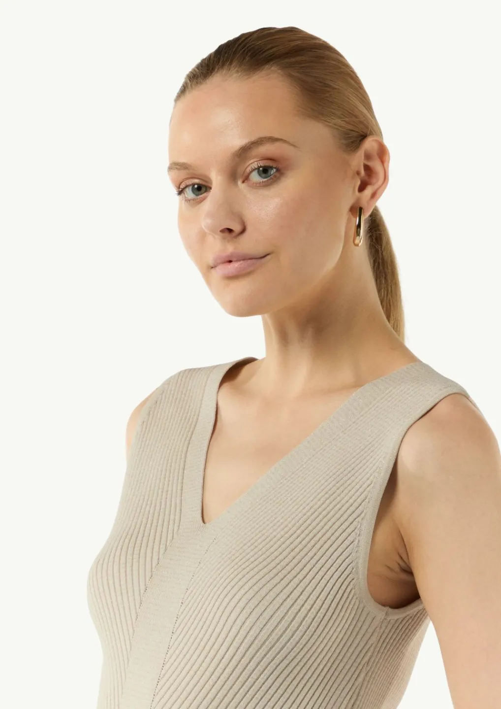 Feinstricktop mit Rippstruktur im Skinny Fit-Comma Outlet