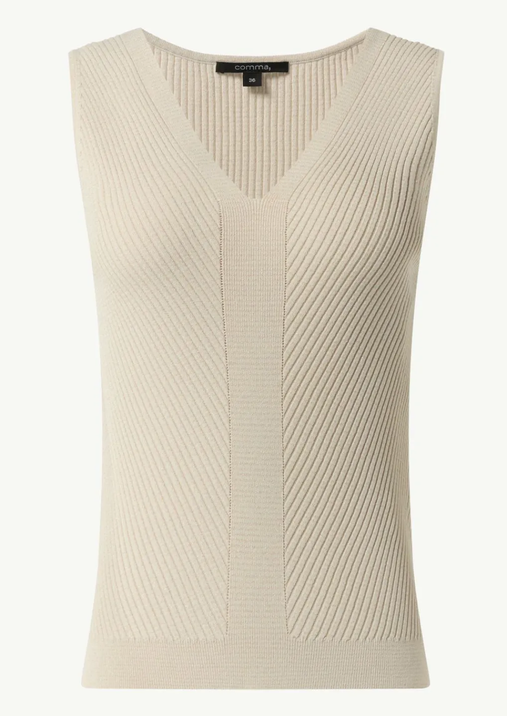 Feinstricktop mit Rippstruktur im Skinny Fit-Comma Outlet