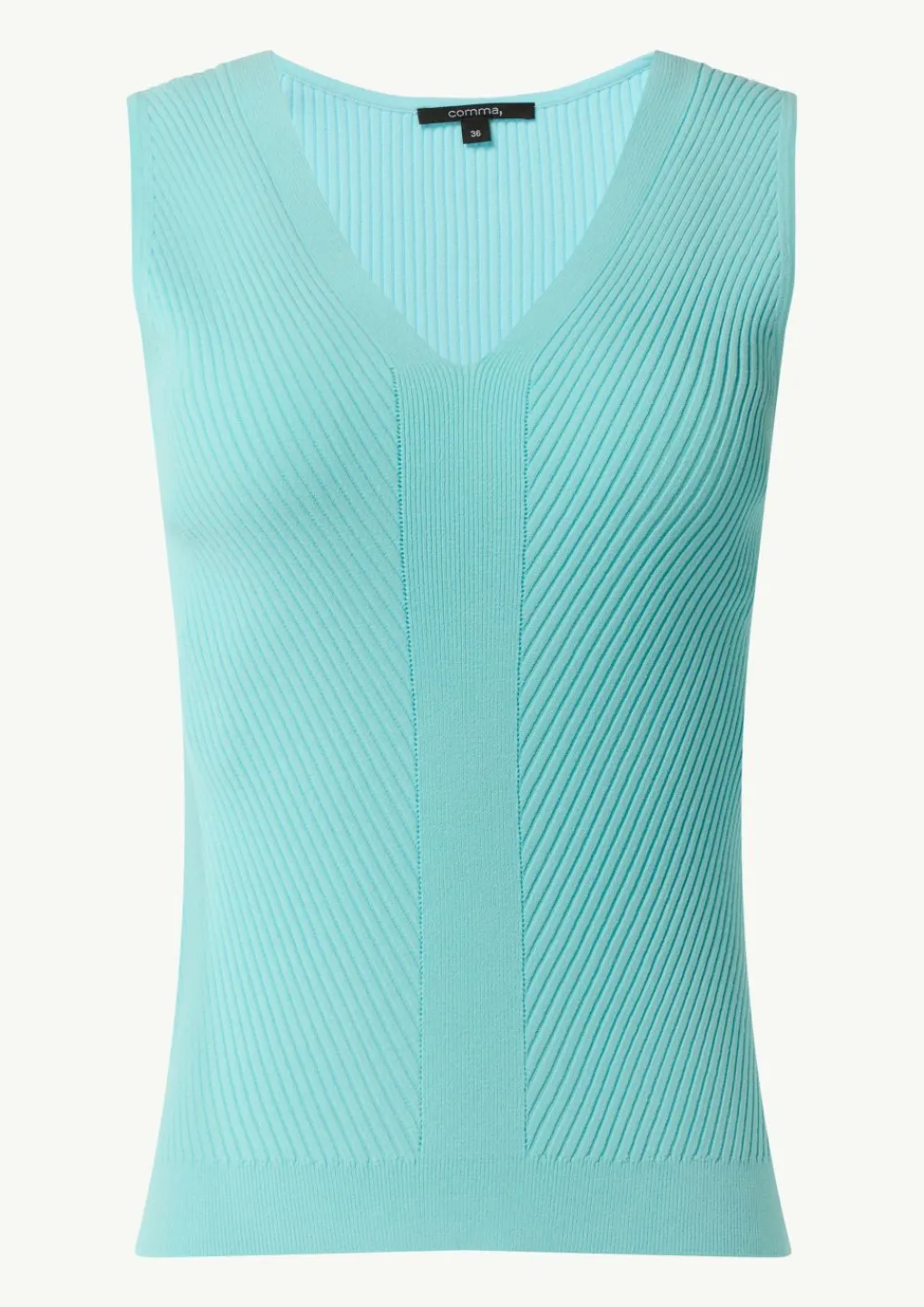 Feinstricktop mit Rippstruktur im Skinny Fit-Comma Fashion