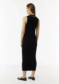 Figurbetontes Rippstrickkleid mit Kontrastdetails-Comma Outlet