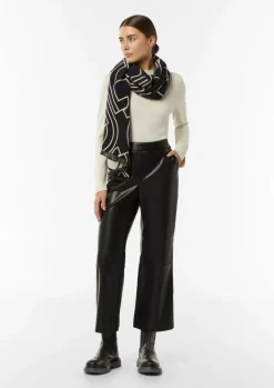 Flared-Leg-Hose in Leder-Optik-Comma Fashion
