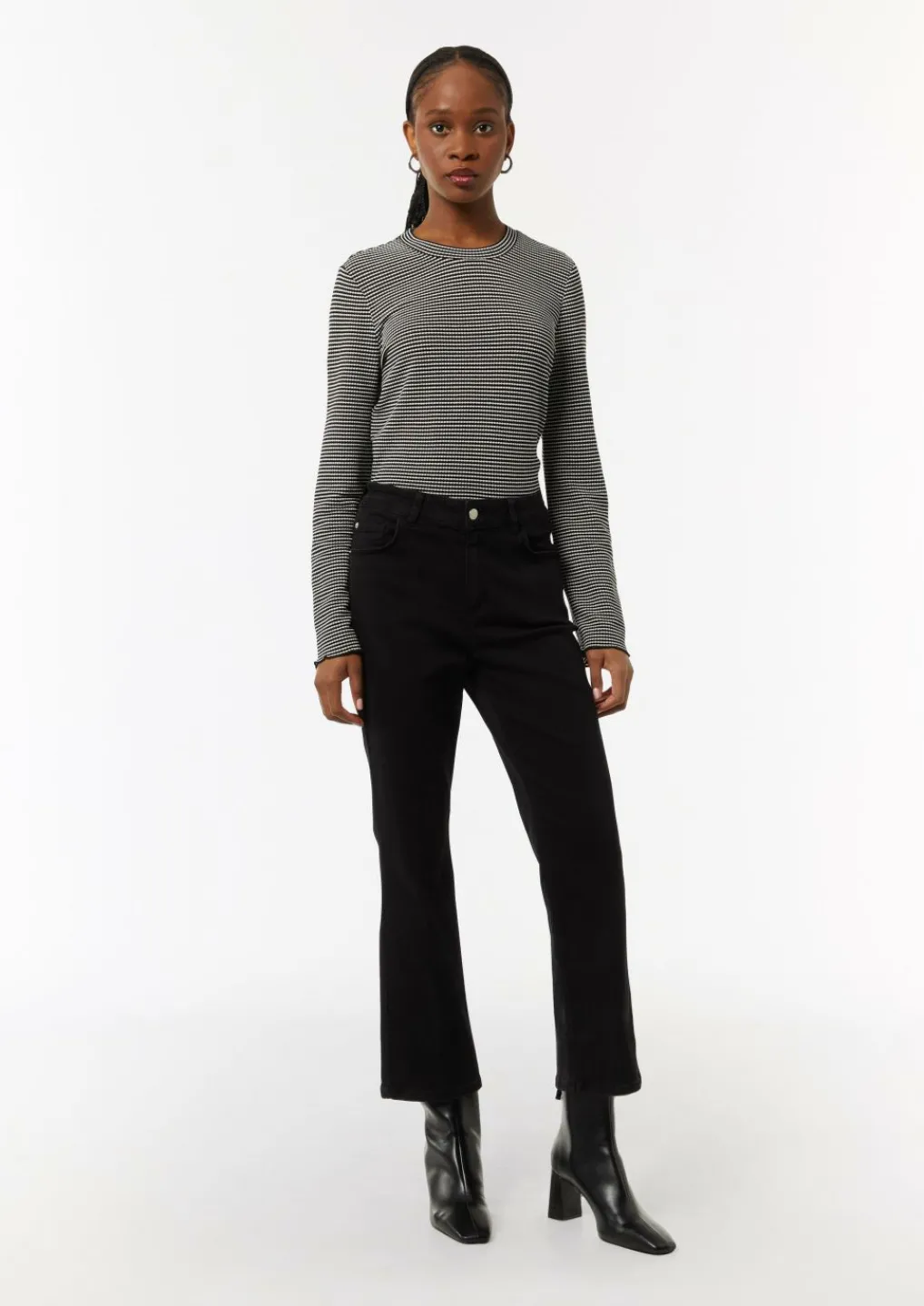 Flared-Leg-Jeans aus Baumwollstretch-Comma Online