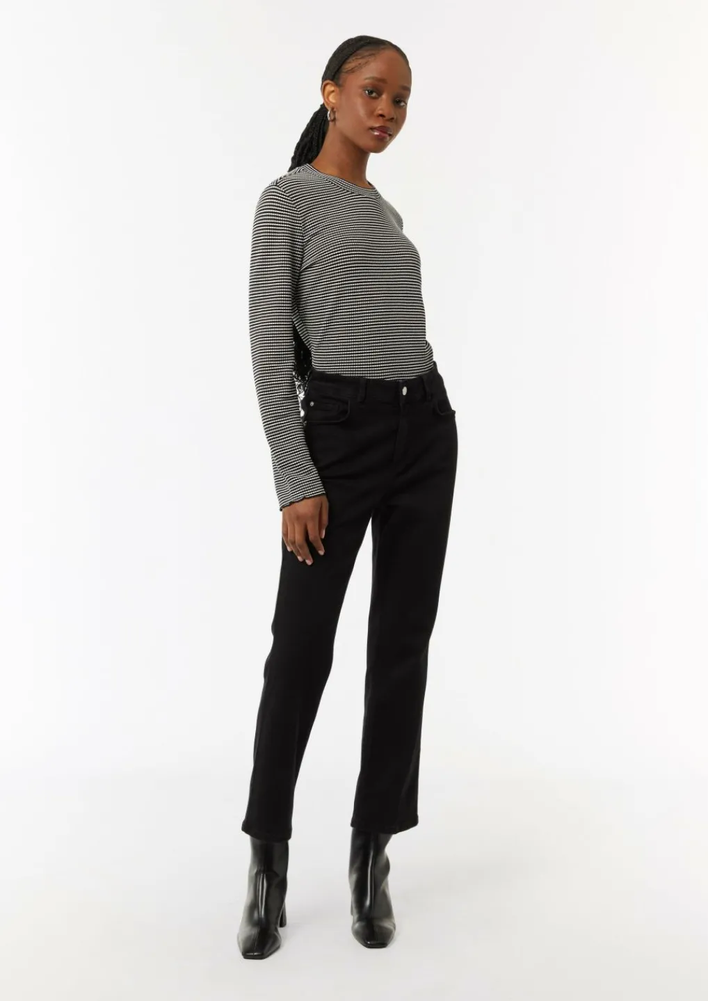 Flared-Leg-Jeans aus Baumwollstretch-Comma Online