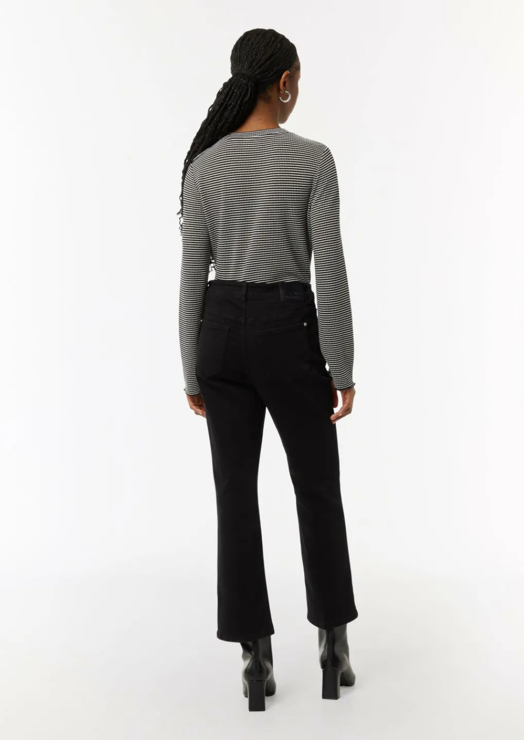 Flared-Leg-Jeans aus Baumwollstretch-Comma Online