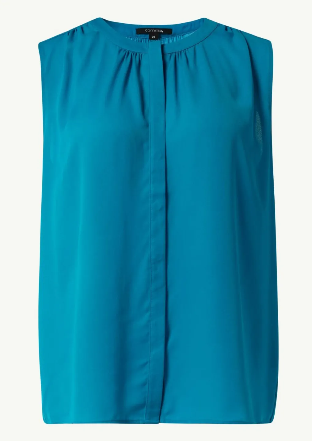 Fließende Chiffonbluse mit Knopfleiste-Comma Discount