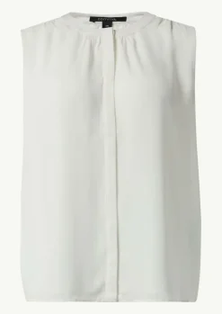 Fließende Chiffonbluse mit Knopfleiste-Comma Discount