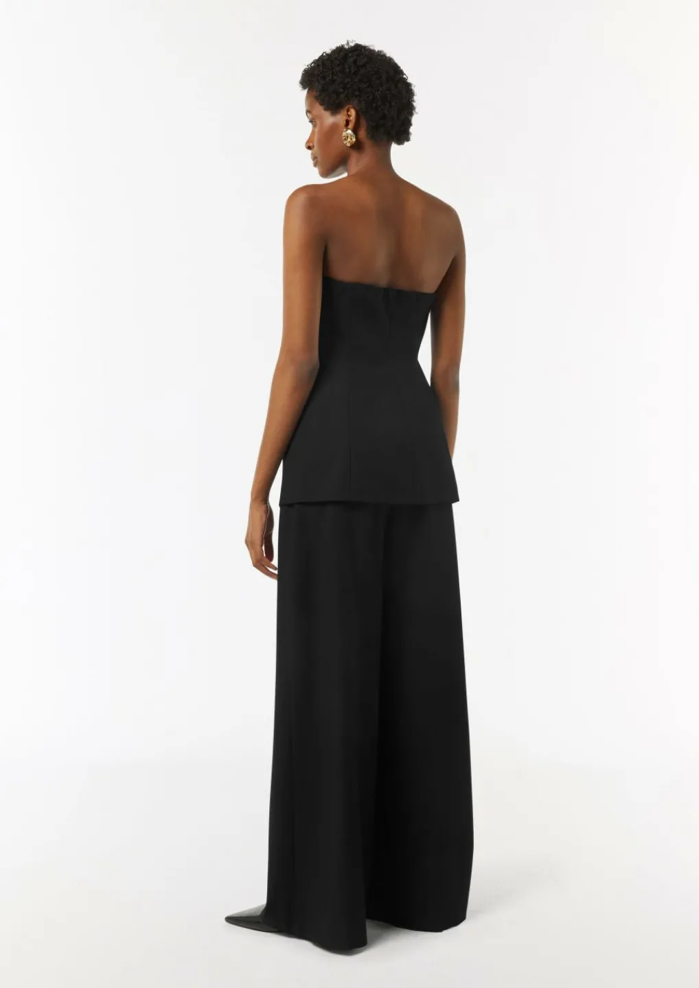 Fließende Hose mit Wide Leg und Bundfalte-Comma Clearance