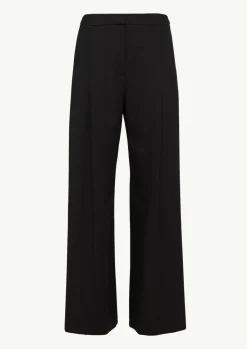 Fließende Hose mit Wide Leg und Bundfalte-Comma Clearance