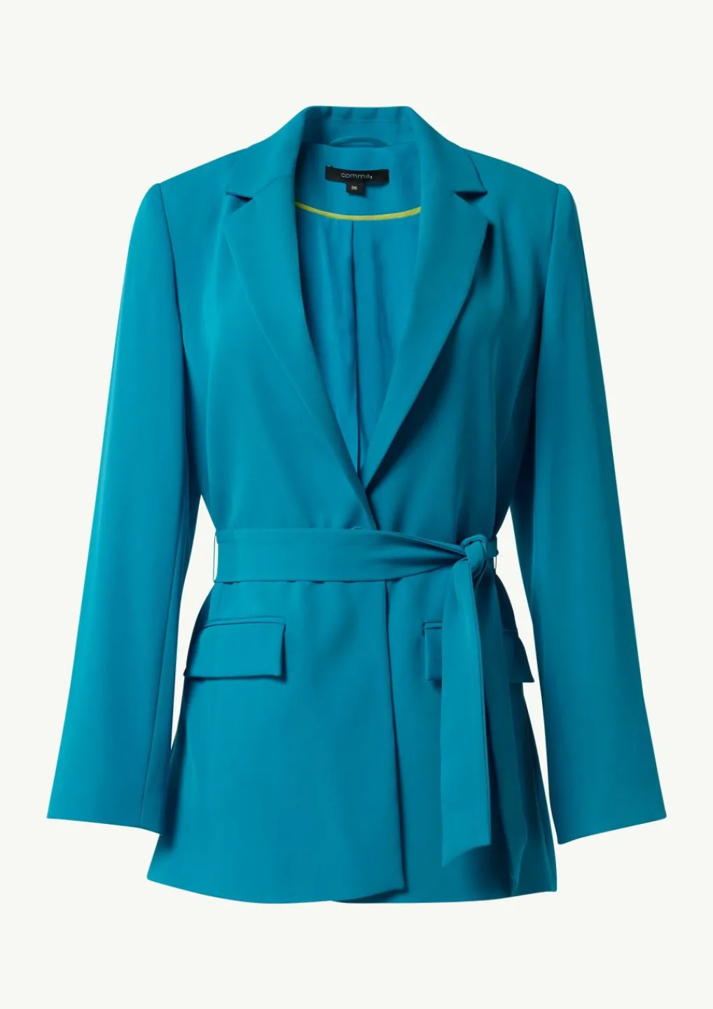 Fließender Longblazer mit Bindegürtel-Comma Fashion