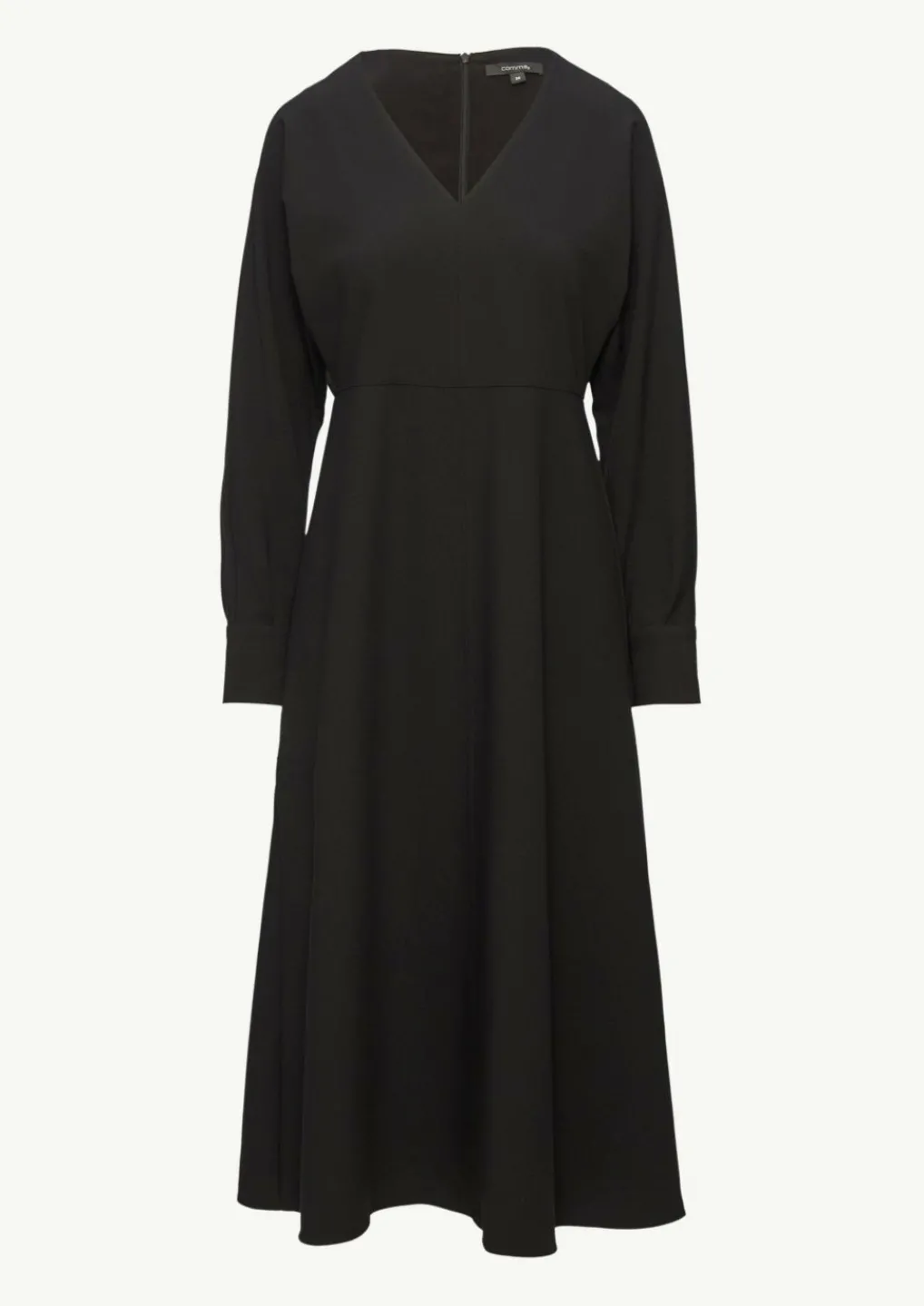 Fließendes Crepe-Kleid mit V-Ausschnitt-Comma Sale