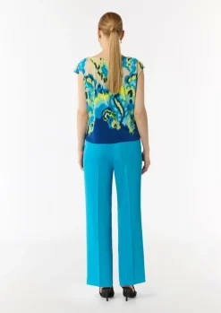 Fließendes Jersey-Shirt mit All-over-Print-Comma Online