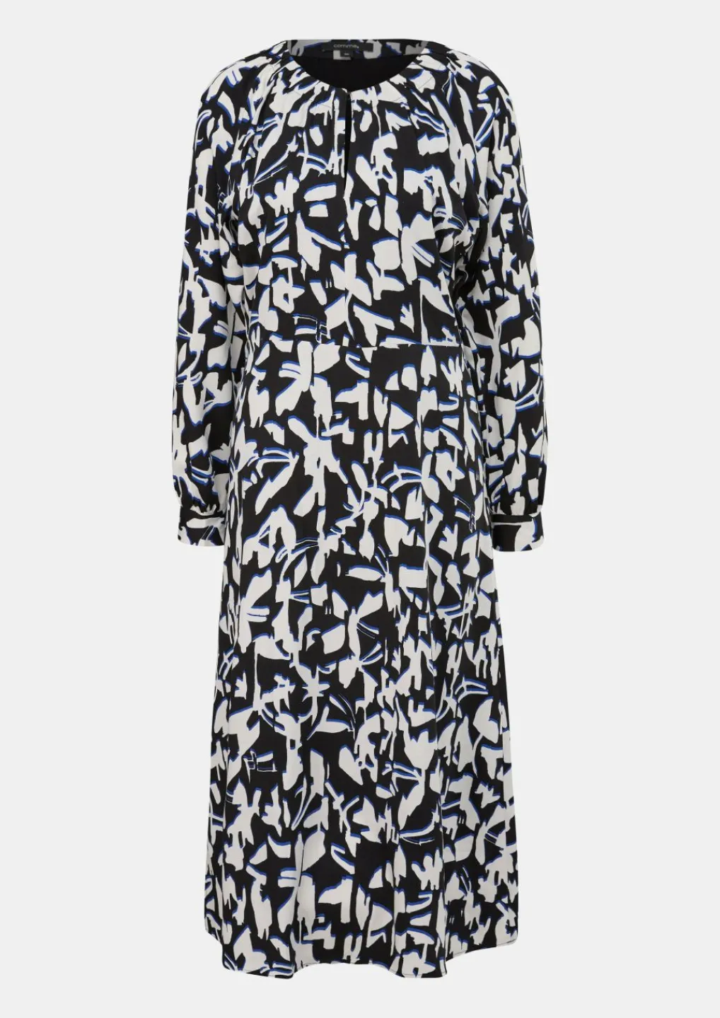 Fließendes Maxikleid mit All-over-Print-Comma Online