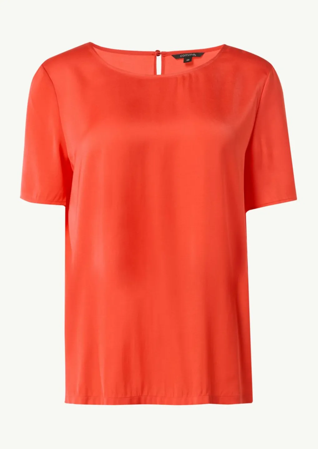 Fließendes Shirt aus Satin im Relaxed Fit-Comma Hot