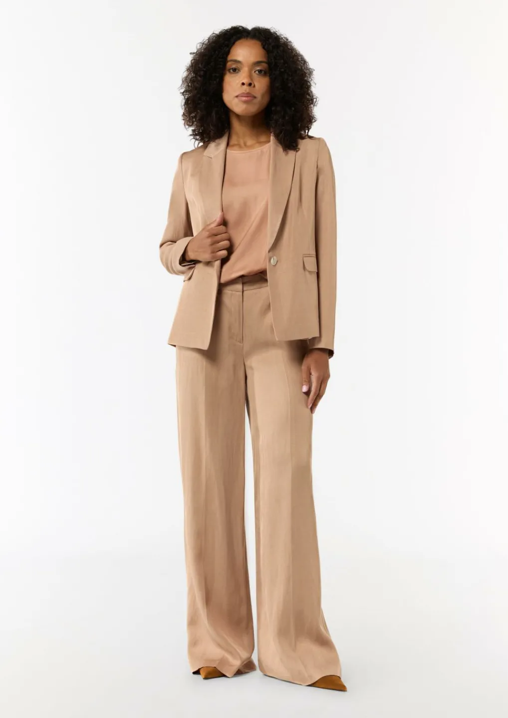 Fließendes Shirt aus Satin im Relaxed Fit-Comma New