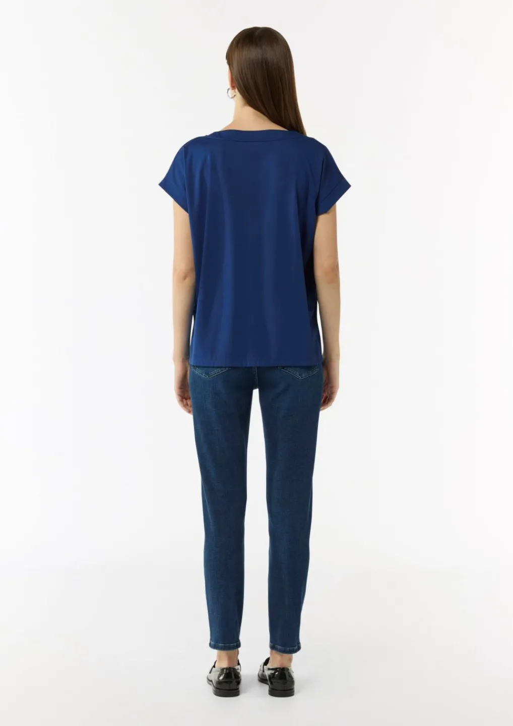 Fließendes T-Shirt aus Jersey im Loose Fit-Comma Clearance