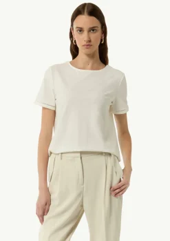 Fließendes T-Shirt mit Rücken-Detail-Comma Fashion
