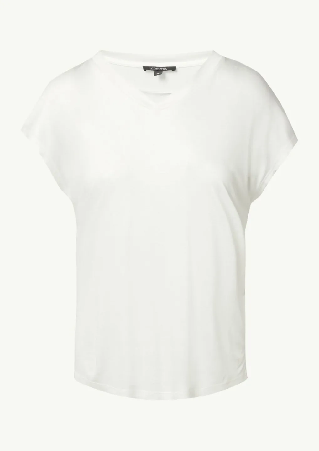 Fließendes Viskose-T-Shirt in Seidenoptik-Comma New