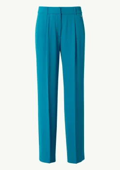 Fließende Wide-Leg-Hose mit Bügelfalten-Comma New