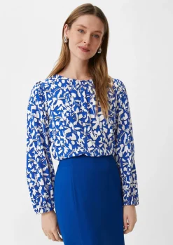 Gemusterte Bluse aus Viskose-Comma Fashion