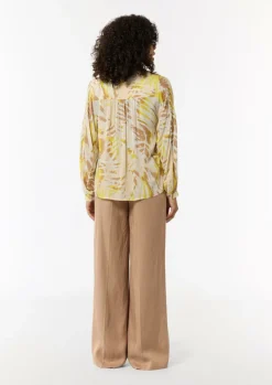 Gemusterte Bluse im Relaxed Fit-Comma Outlet
