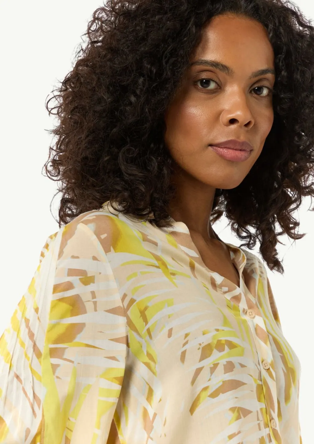 Gemusterte Bluse im Relaxed Fit-Comma Outlet