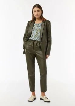 Gemusterte Bluse mit Volant-Details-Comma Outlet