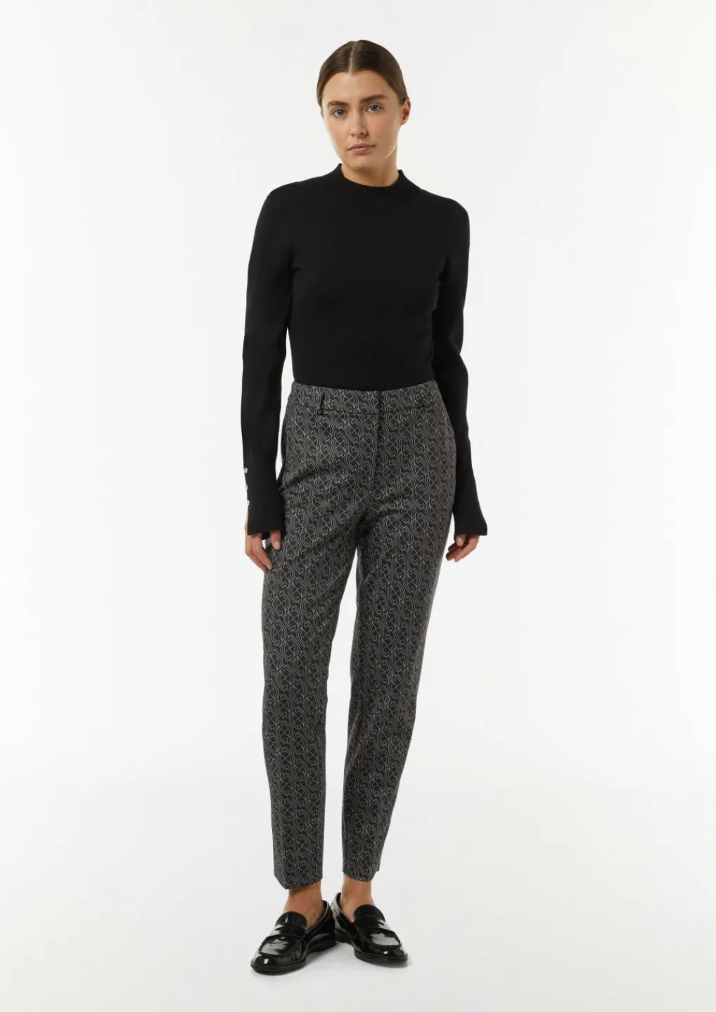 Gemusterte Cigarette-Pants aus Jersey-Comma Discount