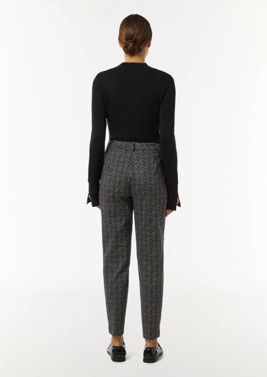 Gemusterte Cigarette-Pants aus Jersey-Comma Discount