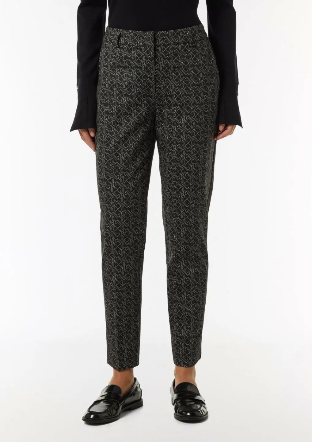Gemusterte Cigarette-Pants aus Jersey-Comma Discount