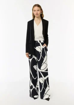 Gemusterte Palazzo-Hose aus Viskosemix-Comma Discount