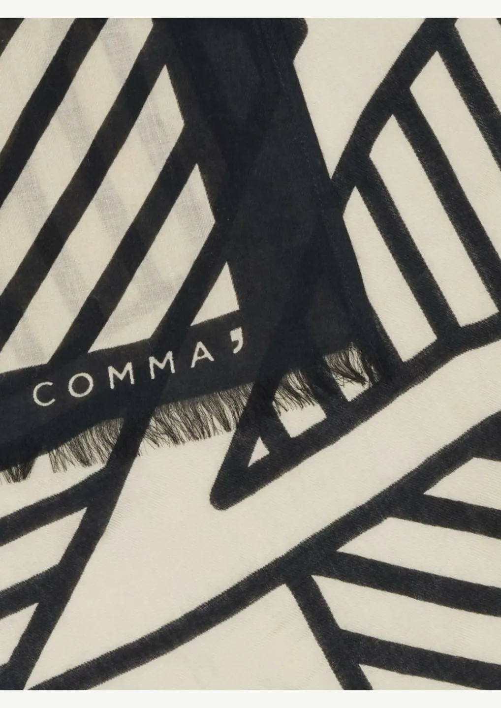 Gemusterter Fransenschal aus Modalmix-Comma Clearance