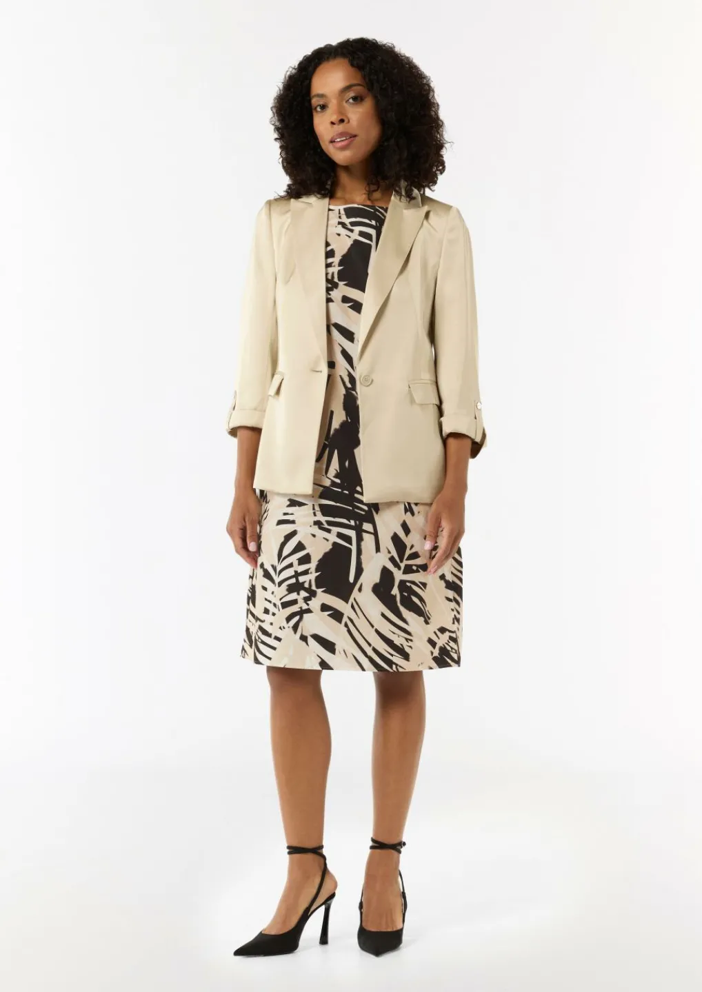 Gemustertes Baumwollkleid im Relaxed Fit-Comma Online