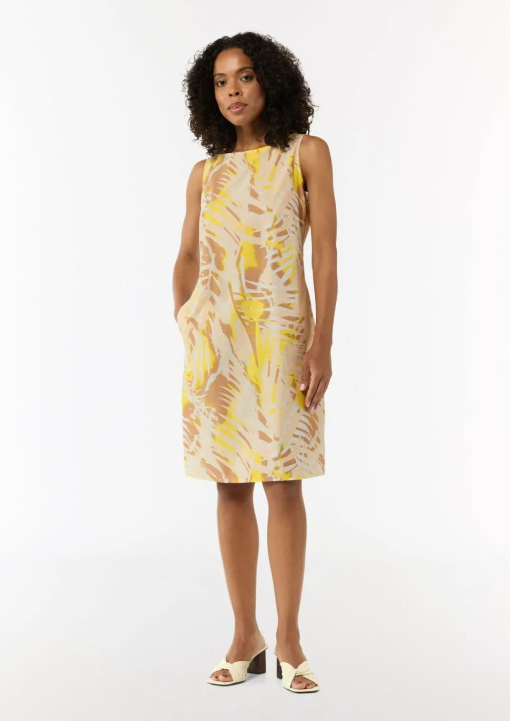 Gemustertes Baumwollkleid im Relaxed Fit-Comma Sale
