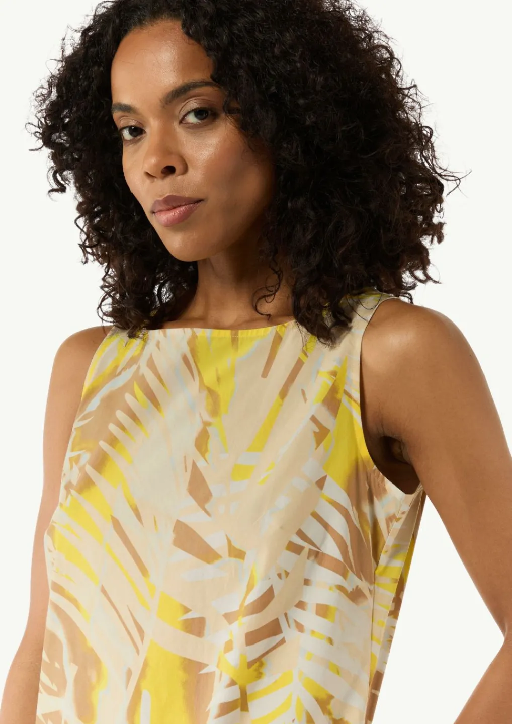 Gemustertes Baumwollkleid im Relaxed Fit-Comma Sale