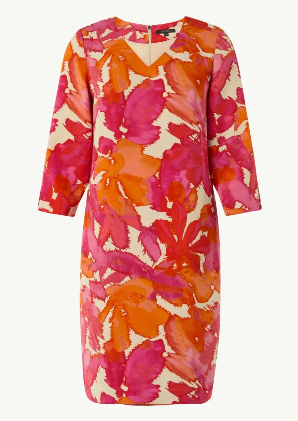 Gemustertes Kleid aus Crêpe-Comma Sale