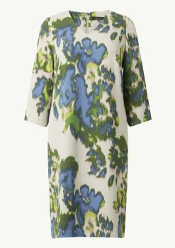 Gemustertes Kleid mit Eingrifftaschen-Comma Online