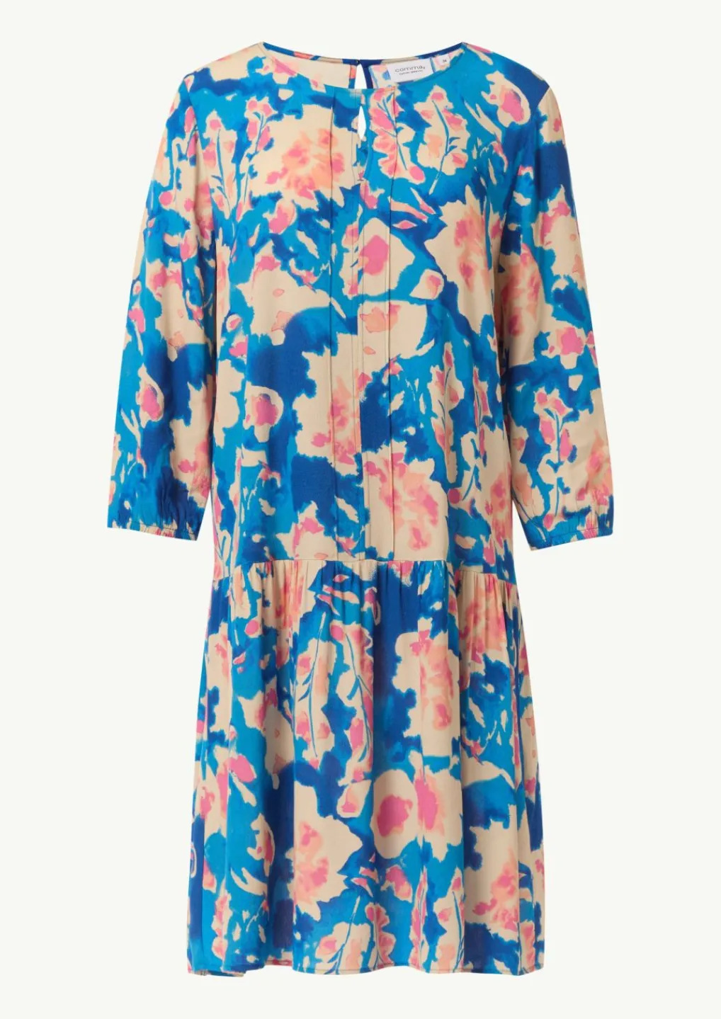 Gemustertes Kleid mit Raffung-Comma Best