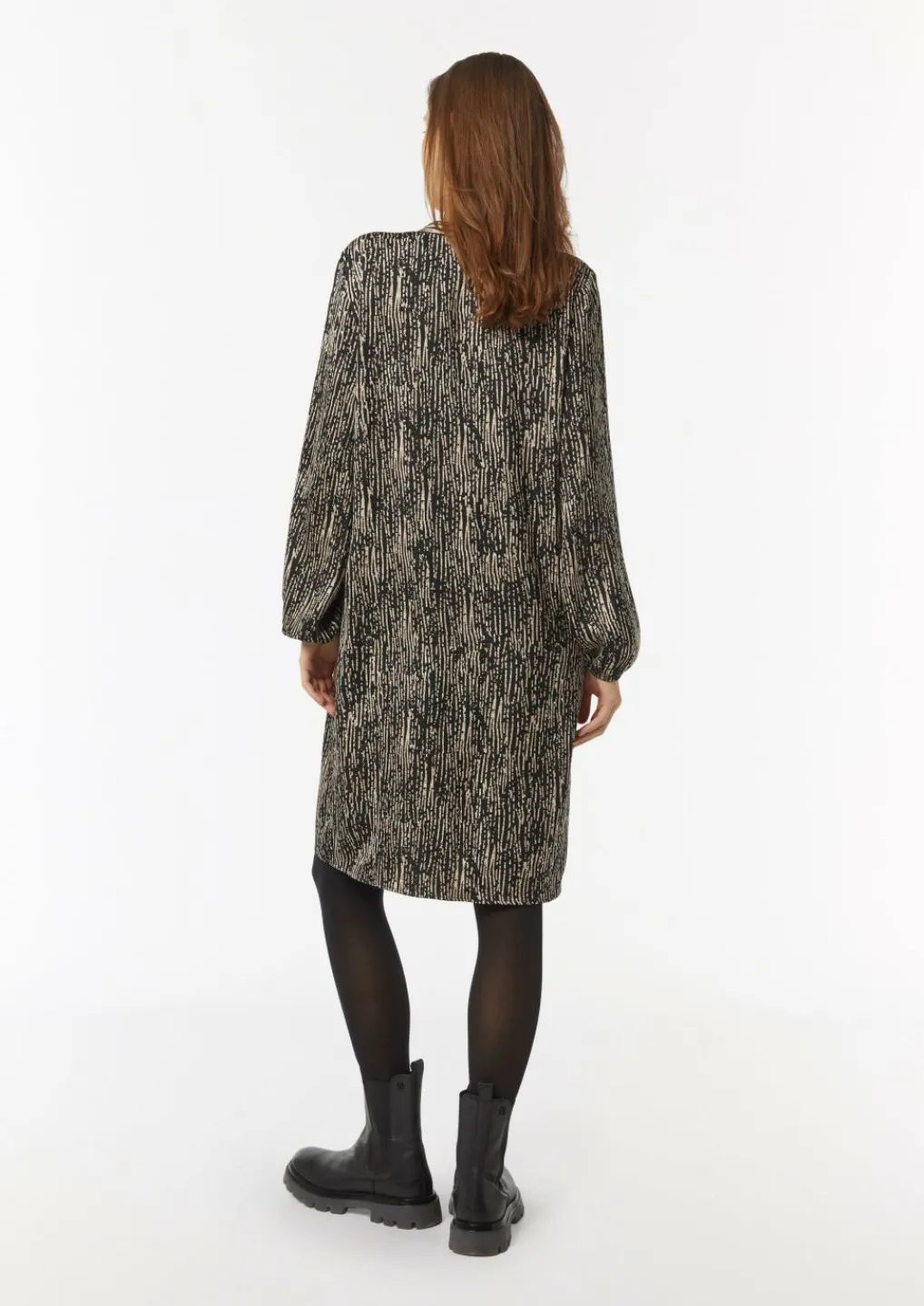 Gemustertes Kleid mit Tunika-Ausschnitt-Comma Online