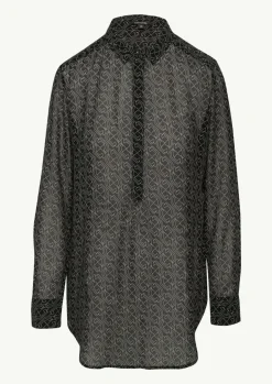Gemustertes Longbluse aus Chiffon-Comma New