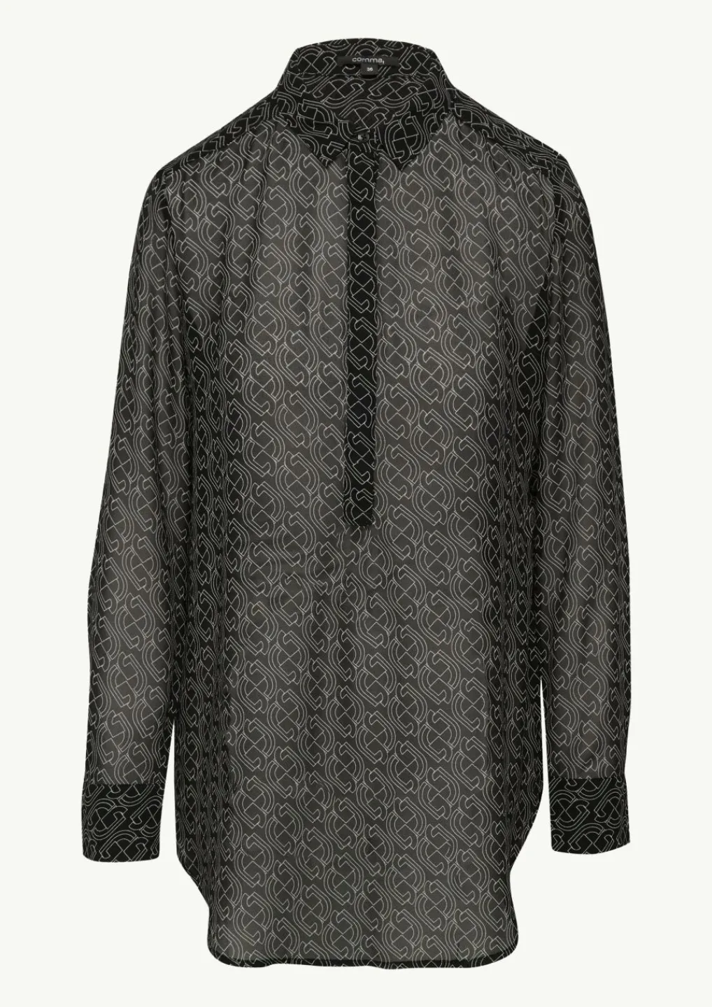 Gemustertes Longbluse aus Chiffon-Comma New