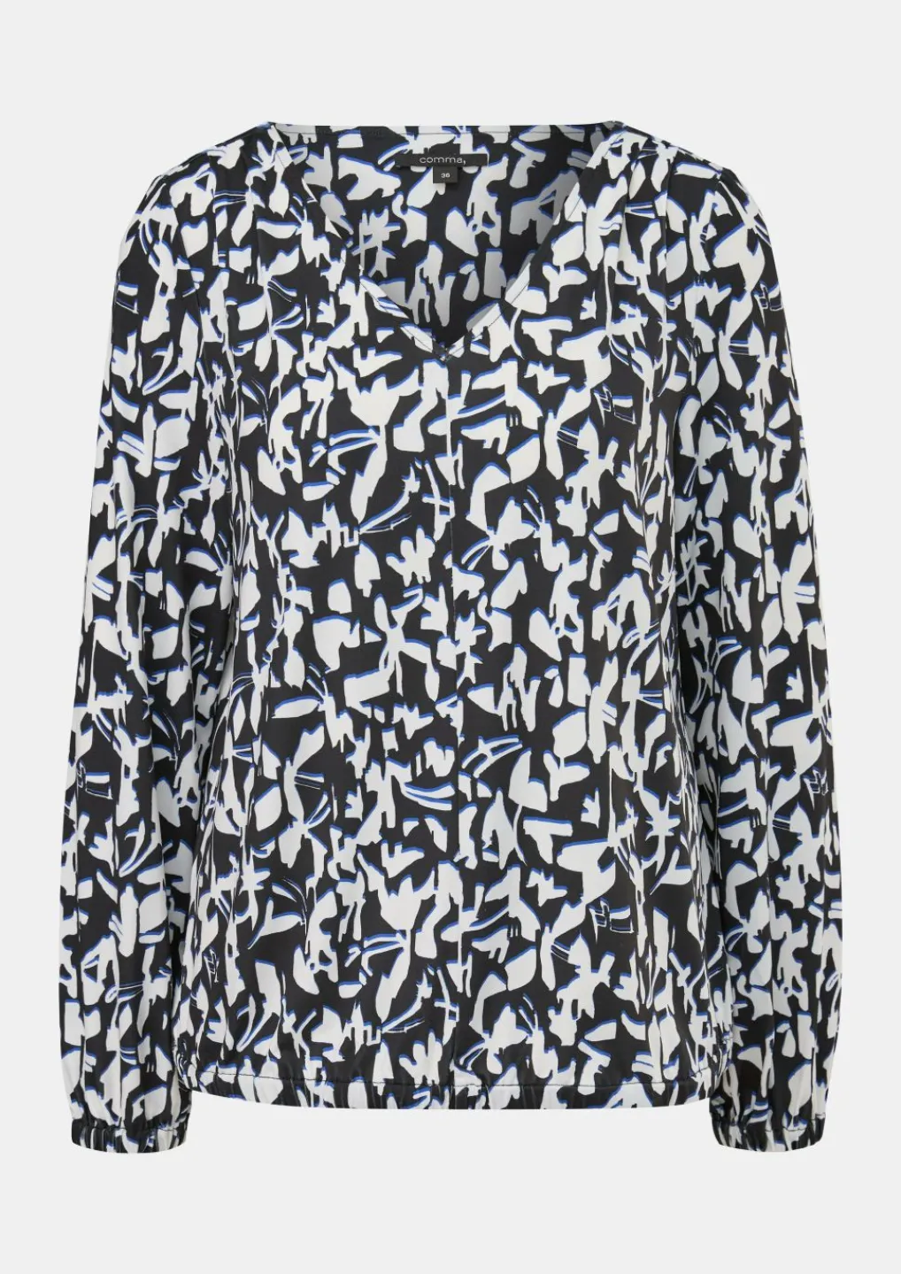Gemustertes Longsleeve mit Raffung-Comma Discount