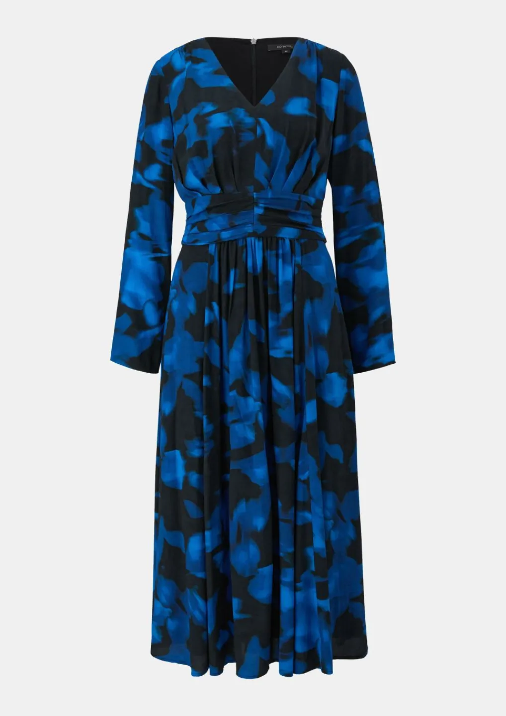 Gemustertes Midikleid aus Crêpe-Comma Outlet