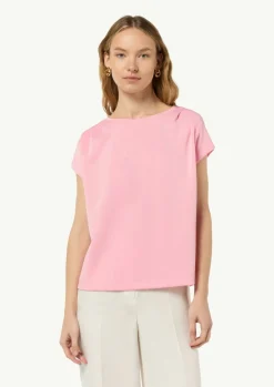 Gerafftes T-Shirt aus Scuba-Comma Sale