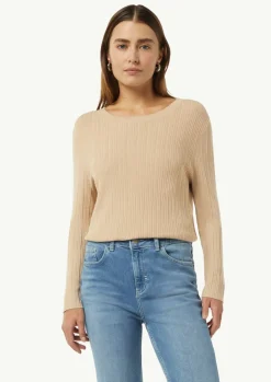 Gerippter Feinstrickpullover aus Viskosemix-Comma New